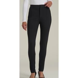 American Tall Soft Flex Ponte Skinny High Rise Pant Black Womens XL Tall New